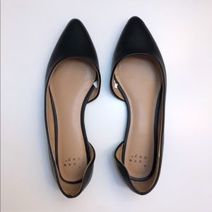 Black Matte Pointed-Toe Flats